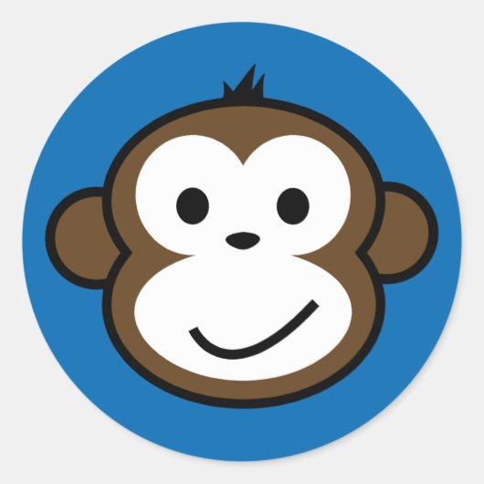 Sticker Rond Cheeky Monkey (Devant)