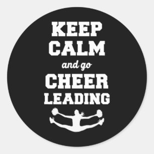 Sticker Rond Cheer Cheerleading Gardez Votre Calme Et Allez Che