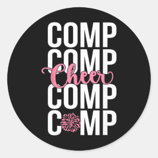 Sticker Rond Cheer Comp Day Cheerleading Competition Day Cheerl