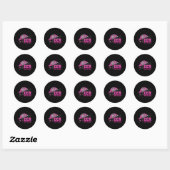 Sticker Rond Cheer For The Breast Cancer Awareness Cheer Mom Ma (Feuille)