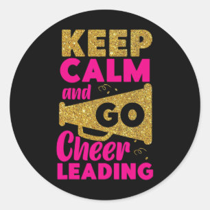 Sticker Rond Cheer Menant La Cheerleading Garder Son Calme Et A