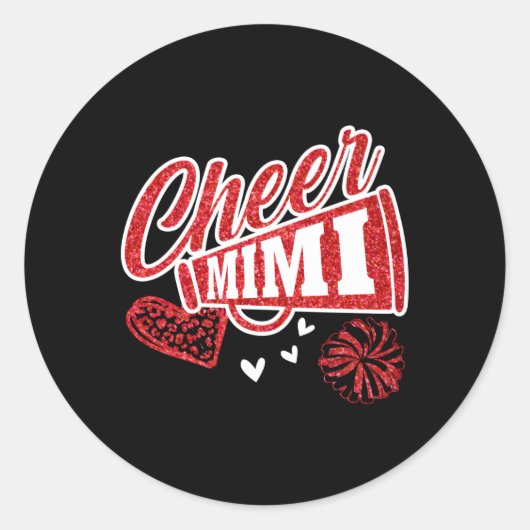 Sticker Rond Cheer Mimi Plus Grand Empreinte de léopard Ventila (Devant)