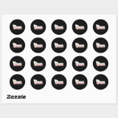 Sticker Rond Cheer Pastel Pom-pom girl N esthétique (Feuille)