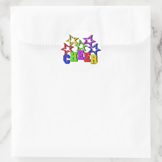 Sticker Rond Cheer Stars (Sac)