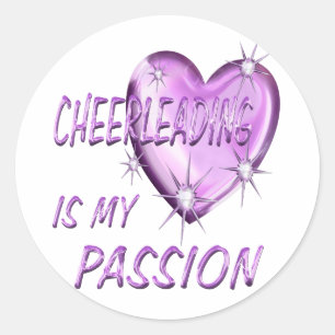 STICKER ROND CHEERLEADLEADING PASSION