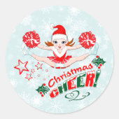 Sticker Rond Cheers de Noël (Devant)