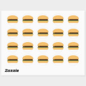 Sticker Rond Cheeseburger (Feuille)