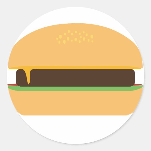 Sticker Rond Cheeseburger (Devant)