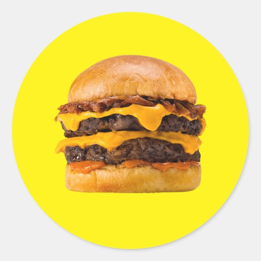 Sticker Rond Cheeseburger (Devant)