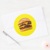 Sticker Rond Cheeseburger (Enveloppe)