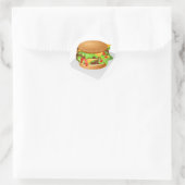 Sticker Rond Cheeseburger (Sac)
