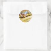 Sticker Rond Cheeseburger et Fries (Sac)