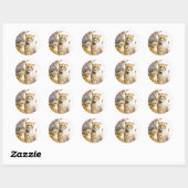 Sticker Rond Cheetah Baby et maman (Feuille)