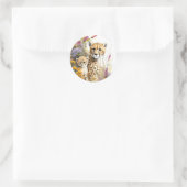 Sticker Rond Cheetah Baby et maman (Sac)