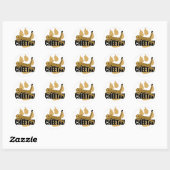 Sticker Rond Cheetah Power (Feuille)