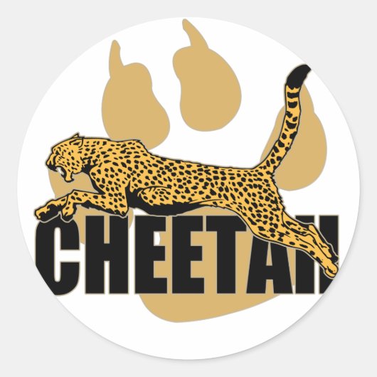 Sticker Rond Cheetah Power (Devant)