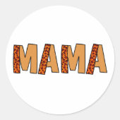 Sticker Rond Cheetah Print Leopard Maman (Devant)