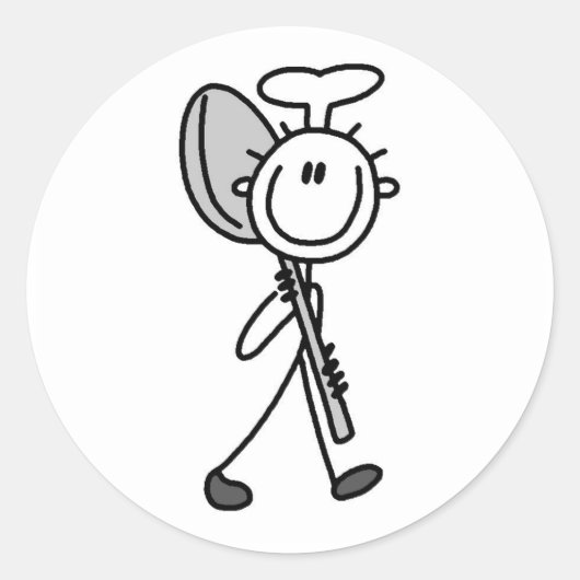 Sticker Rond Chef à la cuillère (Devant)