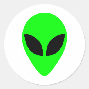 Sticker Rond Chef Alien