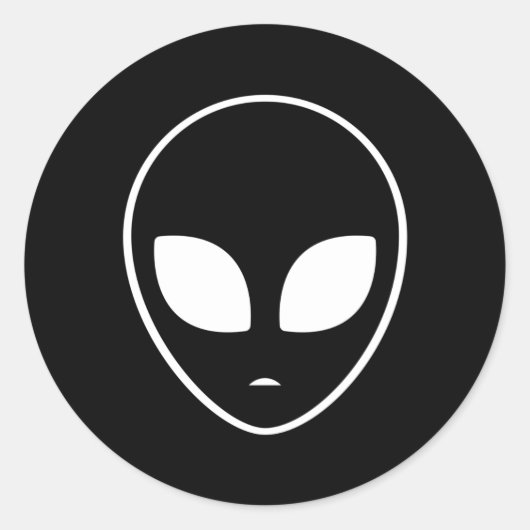 Sticker Rond Chef Alien Ufo Espace Aliens 51 Drôle cadeau (Devant)