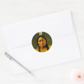 Sticker Rond Chef amérindien Sitting Bull (Enveloppe)