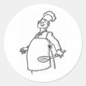 Sticker Rond Chef Avec Lame (Devant)