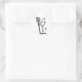 Sticker Rond Chef avec Spatula (Sac)