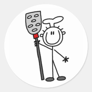 Sticker Rond Chef avec Spatula