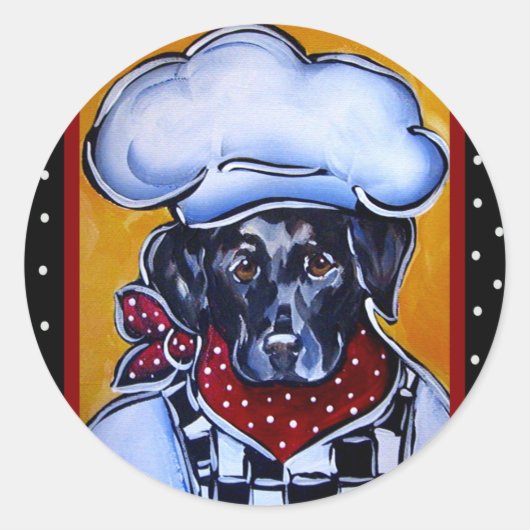 Sticker Rond Chef Black Lab (Devant)