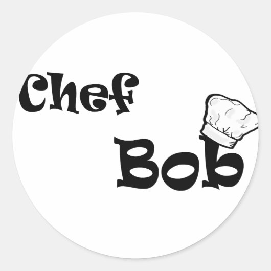 Sticker Rond Chef Bob (Devant)
