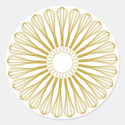 Sticker Rond Chef boulangerie Baker Whisk (Devant)
