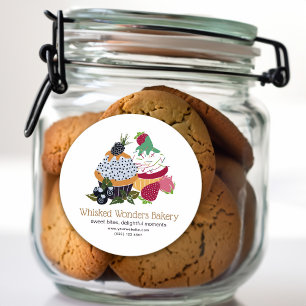 Sticker Rond Chef boulangerie Cupcake