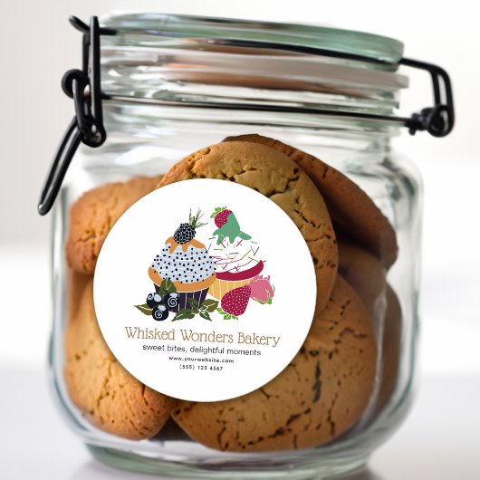 Sticker Rond Chef boulangerie Cupcake