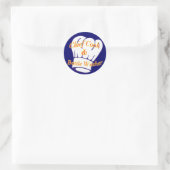 Sticker Rond Chef cuisinier et lave-bouteille (Sac)