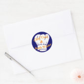 Sticker Rond Chef cuisinier et lave-bouteille (Enveloppe)