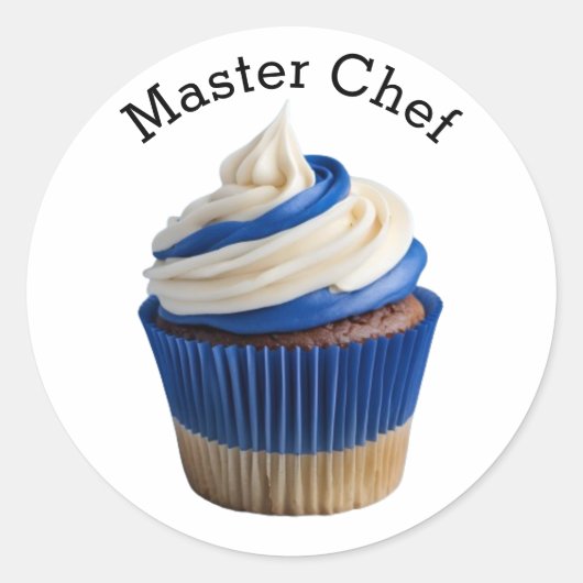 Sticker Rond Chef Cupcake (Devant)