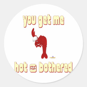 Sticker Rond Chef De Homard Rouge, Vous Me Trouvez Chaud Et Ins