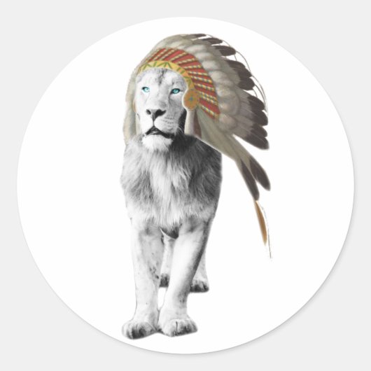 Sticker Rond Chef de Lion (Devant)