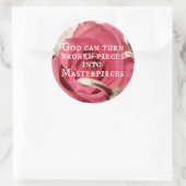 Sticker Rond Chef-d'oeuvre inspirationnel de la citation de Die (Sac)