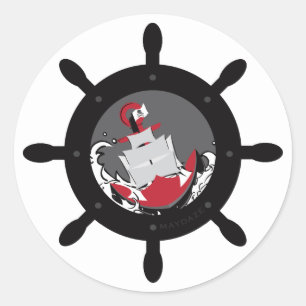 Sticker Rond chef du capitaine maydaze