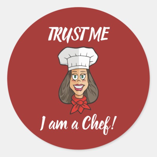 Sticker Rond Chef femme (Devant)