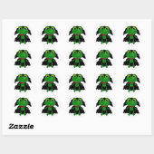 Sticker Rond Chef Frogula : Cute Vampire Frog (Feuille)