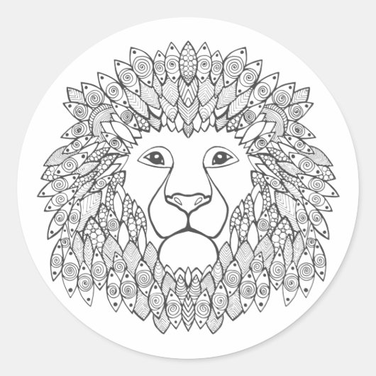 Sticker Rond Chef inspiré 3 de lion (Devant)
