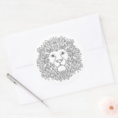 Sticker Rond Chef inspiré 3 de lion (Enveloppe)