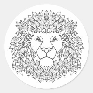 Sticker Rond Chef inspiré 3 de lion