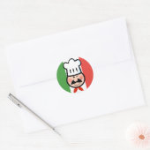 Sticker Rond Chef italien (Enveloppe)