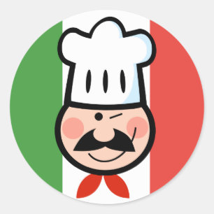 Sticker Rond Chef italien