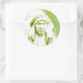 Sticker Rond Chef Joseph Native American Leader (Sac)