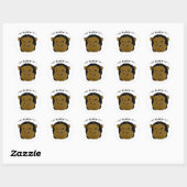 Sticker Rond Chef Laveur de Bouteilles (Feuille)