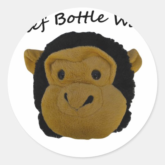 Sticker Rond Chef Laveur de Bouteilles (Devant)